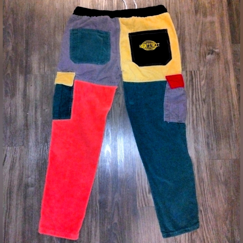 Stussy Corduroy Patchwork Pants Size L High Street Joggers Vtg